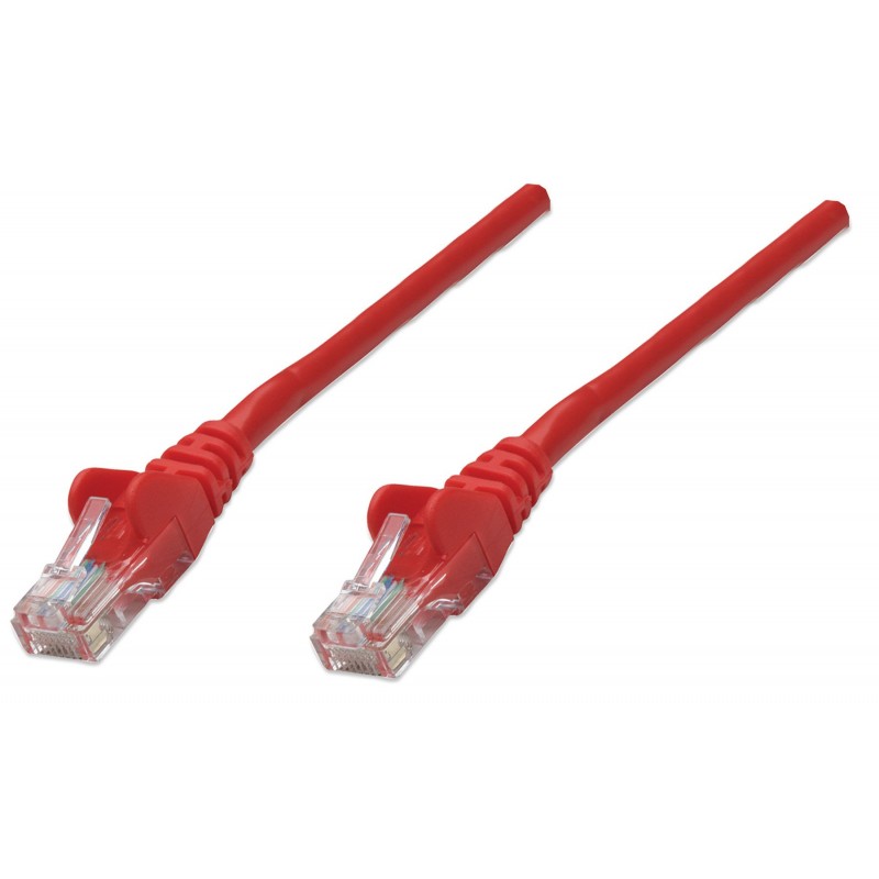 319843, Пач кабел Cat.5e 5m UTP червен, IC Intracom