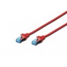 DK-1521-030/R, Пач кабел Cat.5e 3m FTP червен, Assmann
