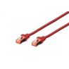 DK-1641-100/R, Пач кабел Cat.6 10m SFTP червен, Assmann