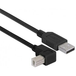 USB-AB90/2BK/50856/128471BG, Кабел USB 2.0 USB A,USB B ъглов, 2м, черен
