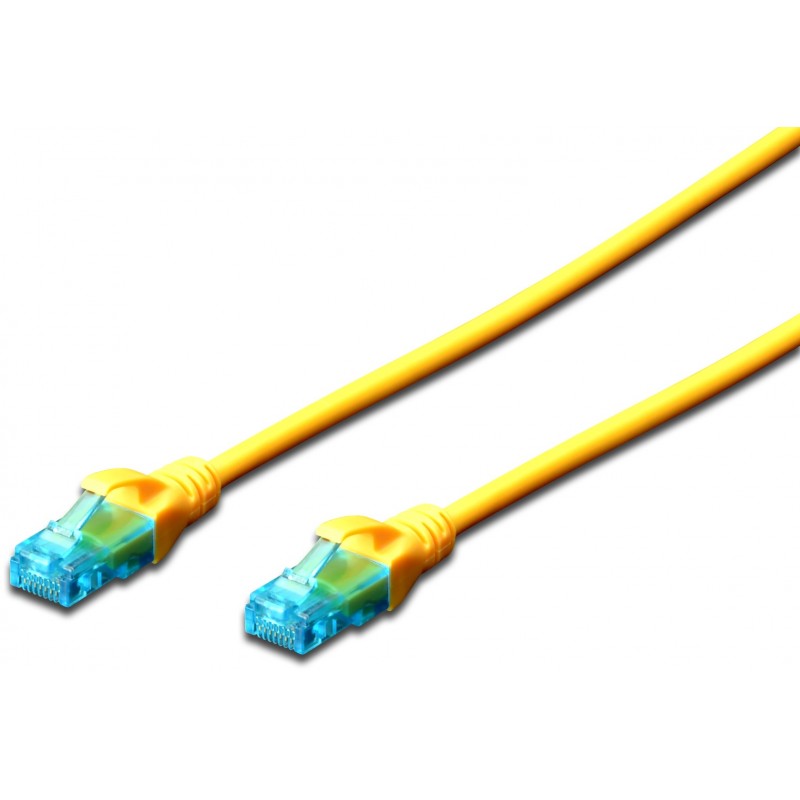 DK-1512-100/Y, Пач кабел Cat.5e 10m UTP жълт, Assmann